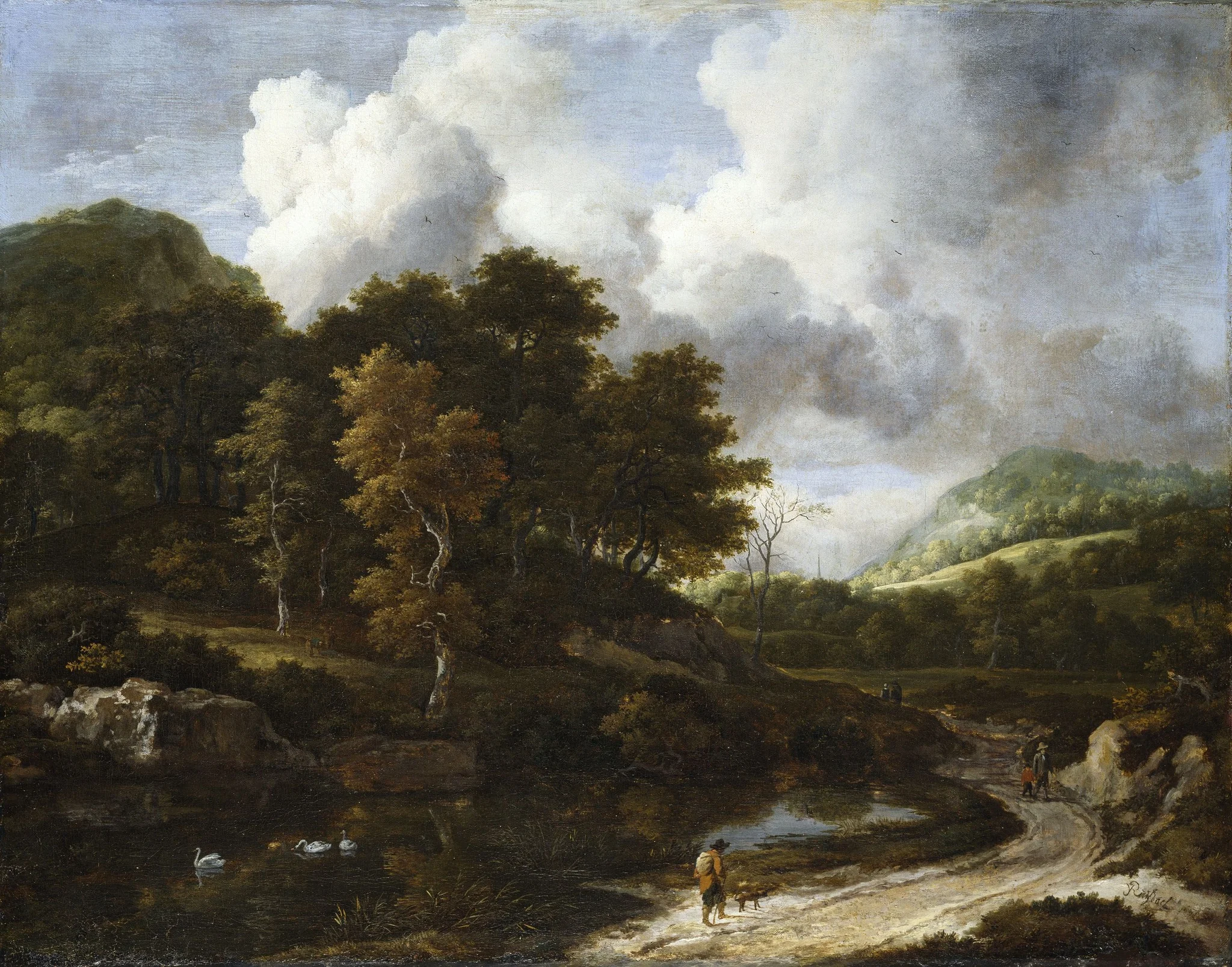 A wooded landscape, detail