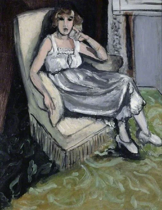Woman Seated in an Armchair, detail