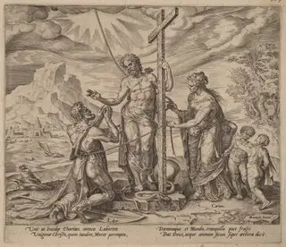 The Diligent Worker United with Christ after Death, by Philip Galle, ink, 1572