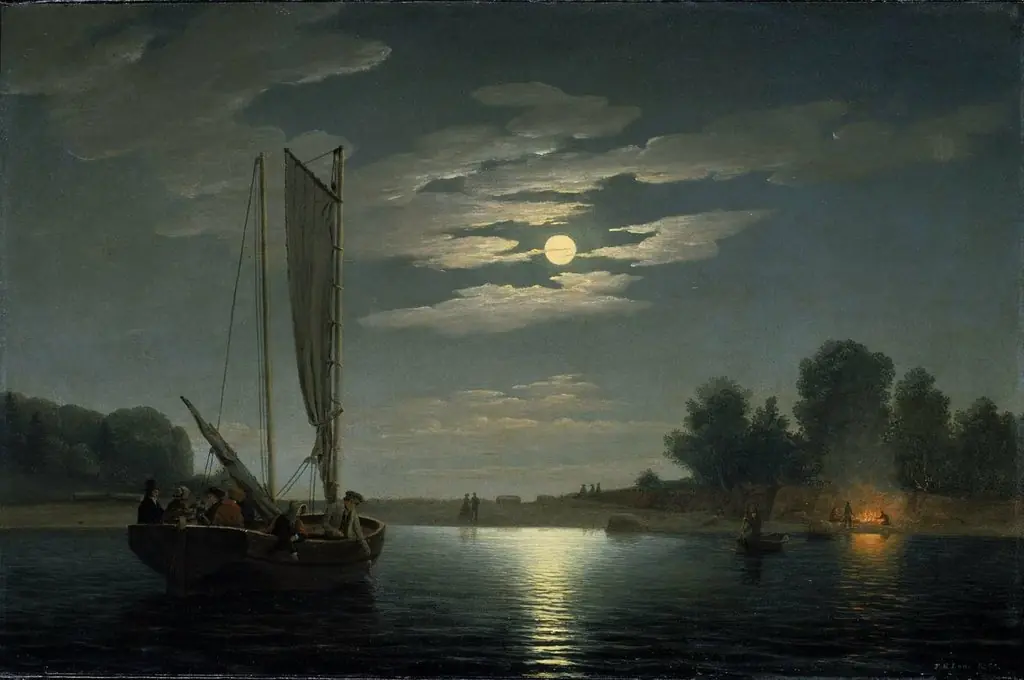 Fishing Party, by Fitz Henry Lane, oil, 1850