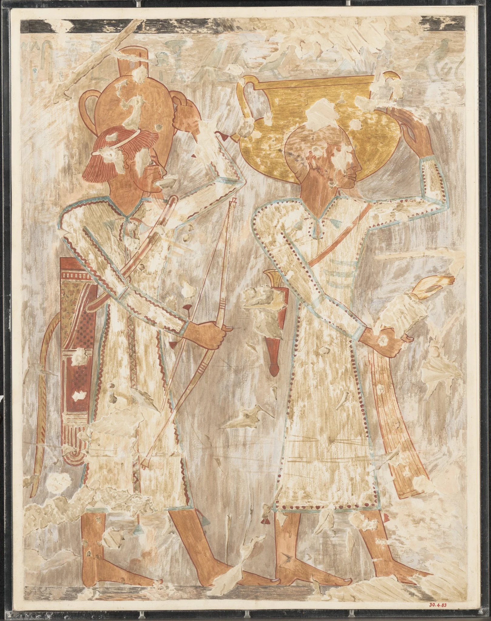 Syrians Bringing Vessels and Weapons, Tomb of Rekhmire, detail