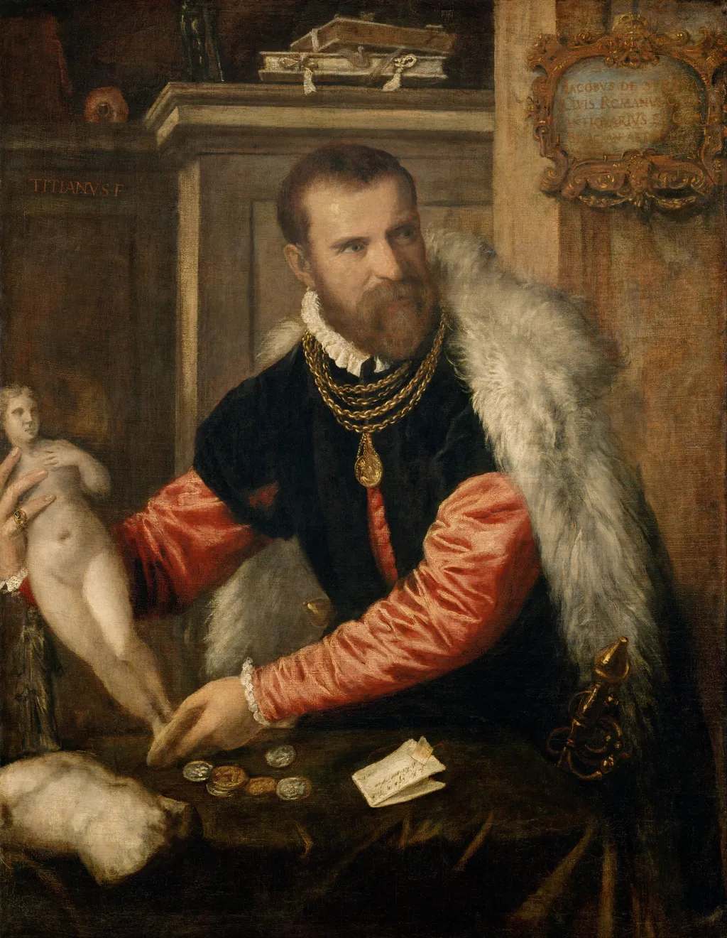 Portrait of Jacopo Strada, by Titian, oil, 1567