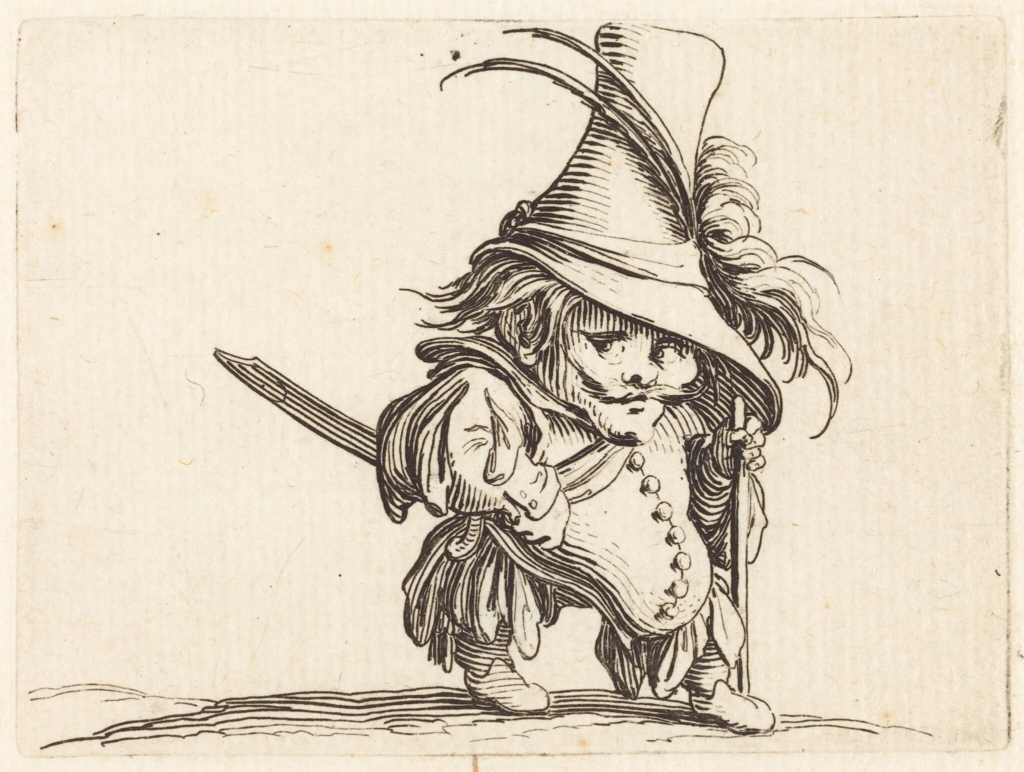 The Potbellied Man with the Tall Hat, detail