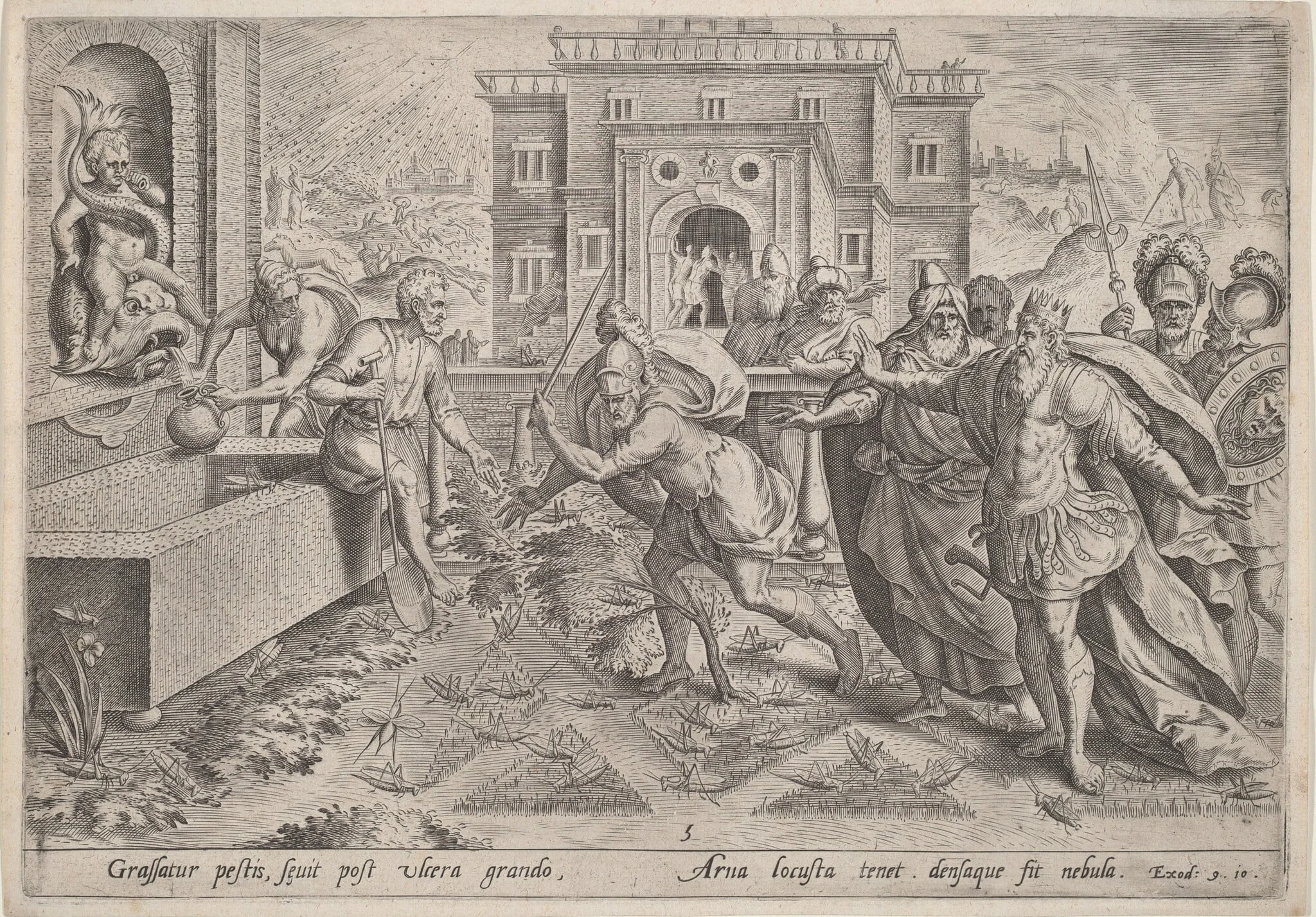 The Plague of Locusts, detail