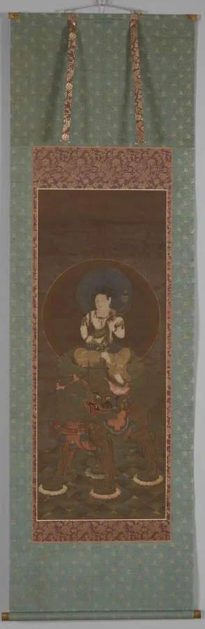 Monju with Five Hair Knots, detail