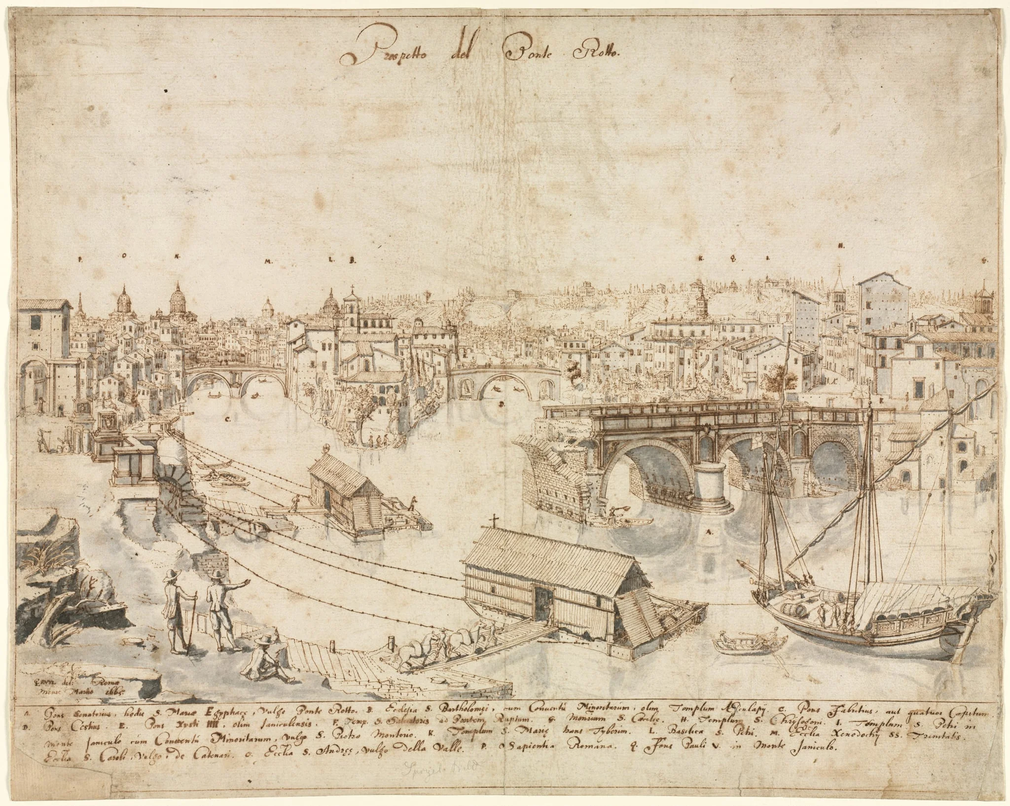 Eighteen Views of Rome: The Ponte Rotto, detail