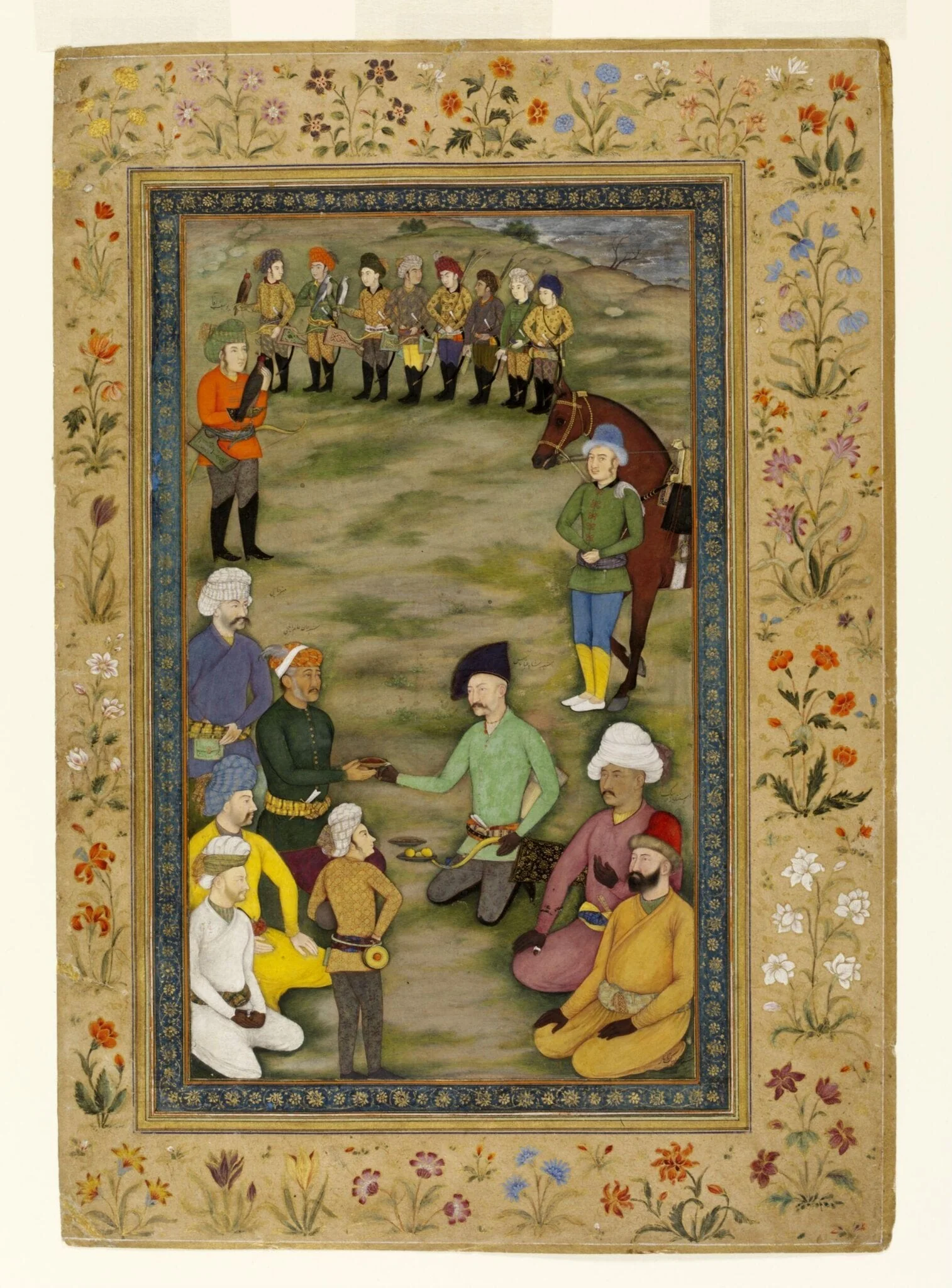 Shah Abbas and Khan Alam, detail