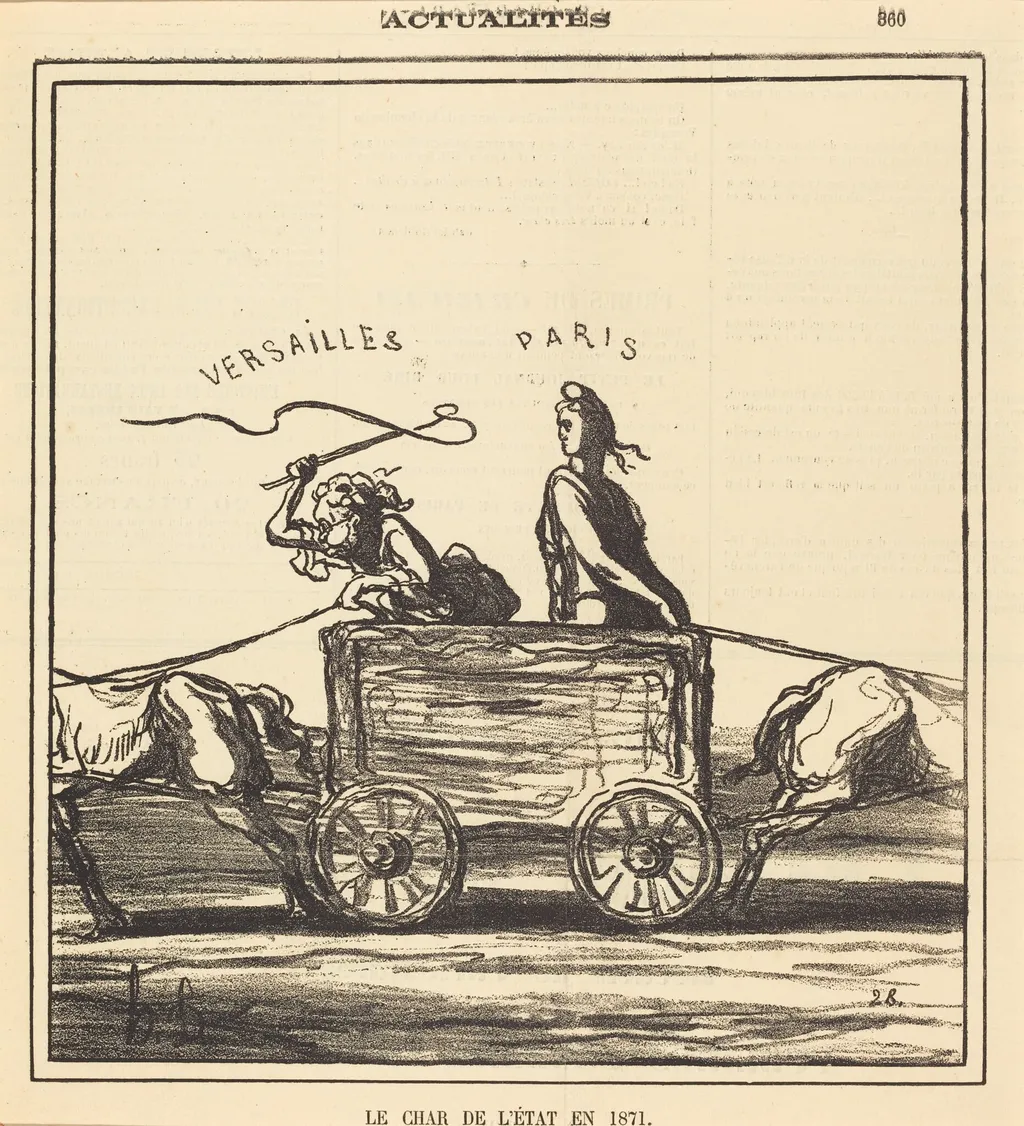 Le char de l'état en 1871, by Honoré Daumier, 1871