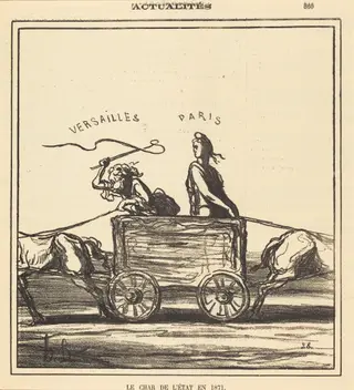 Le char de l'état en 1871, by Honoré Daumier, 1871