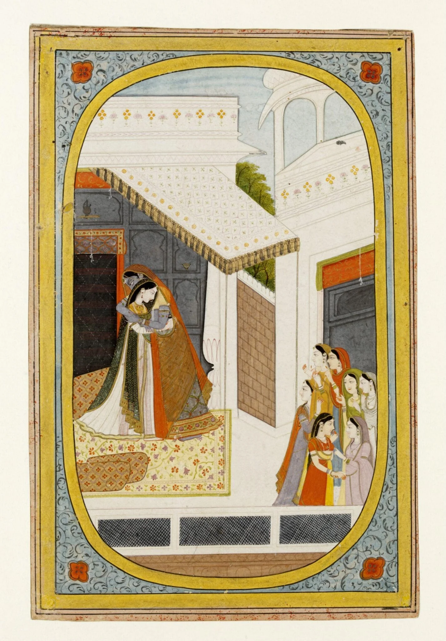 Krishna and Radha, detail