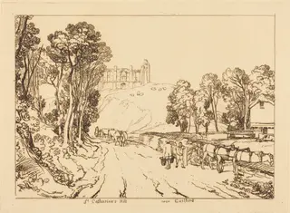 Saint Catherine's Hill Near Guilford, by Joseph Mallord William Turner, ink, 1811