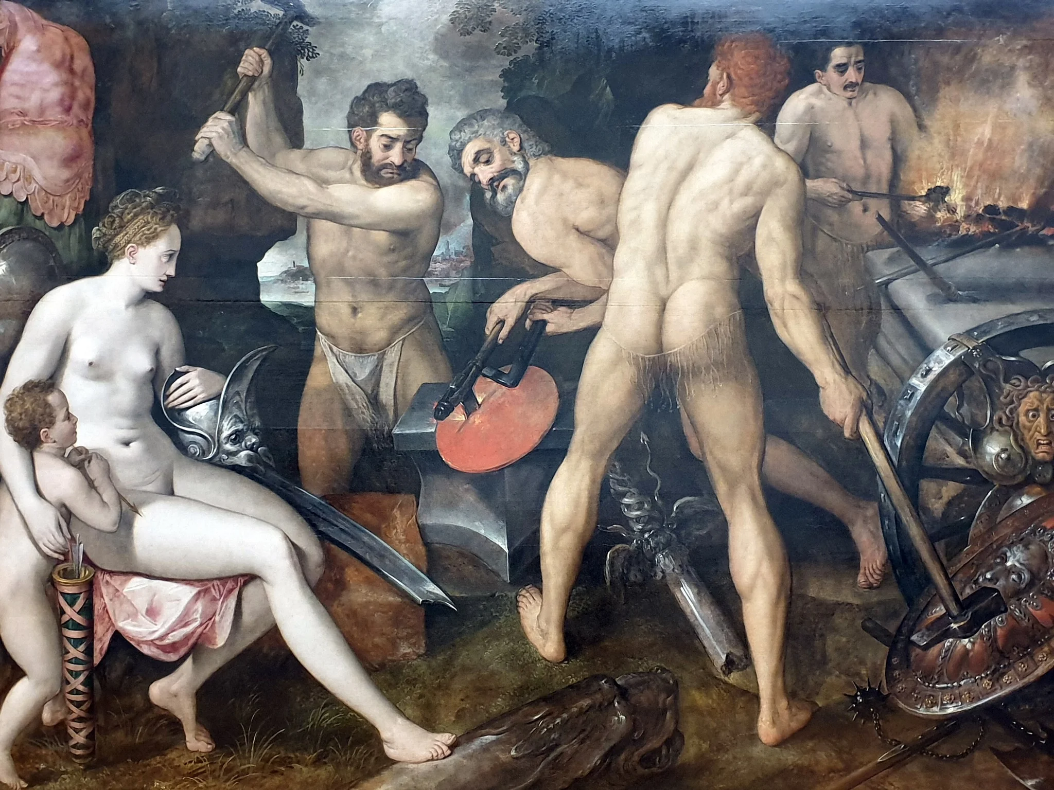 Venus and Cupid in the Forge of Vulcan, detail