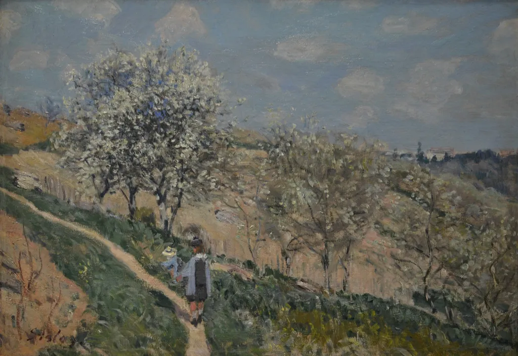 Spring at Bougival, by Alfred Sisley, oil, 1873