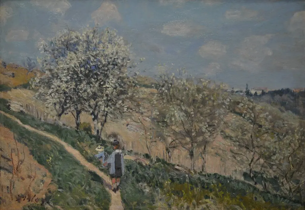 Spring at Bougival, by Alfred Sisley, oil, 1873