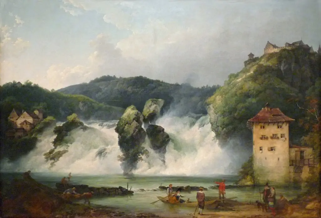 The Falls of the Rhine at Schaffhausen, by Philip James de Loutherbourg, oil, 1794