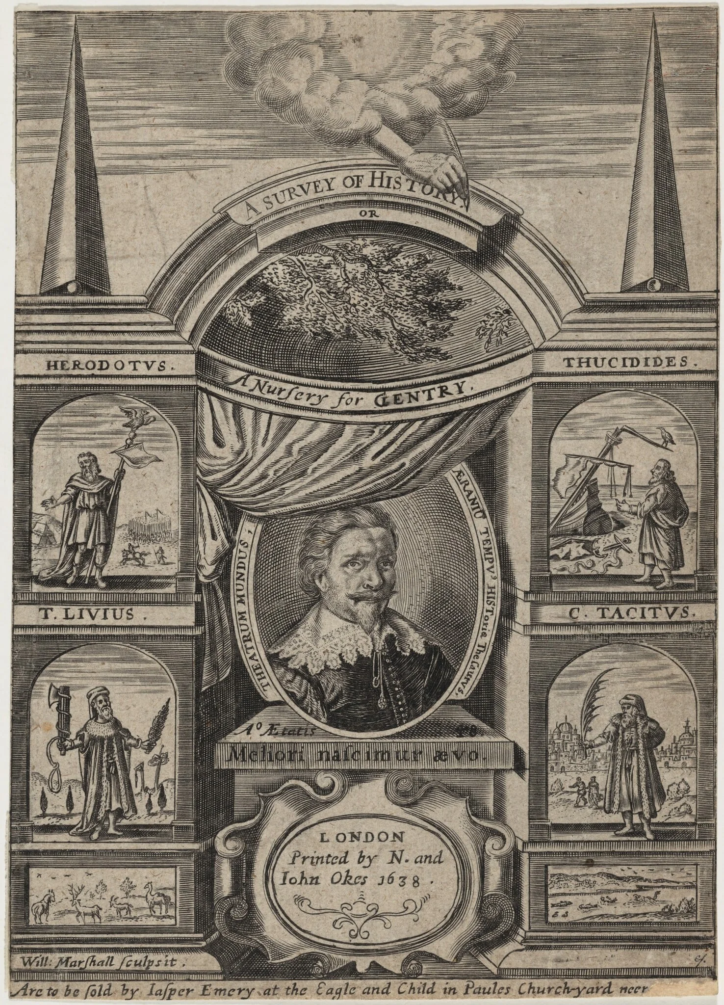 Title page to R. Brathwait, A Survey of History, detail