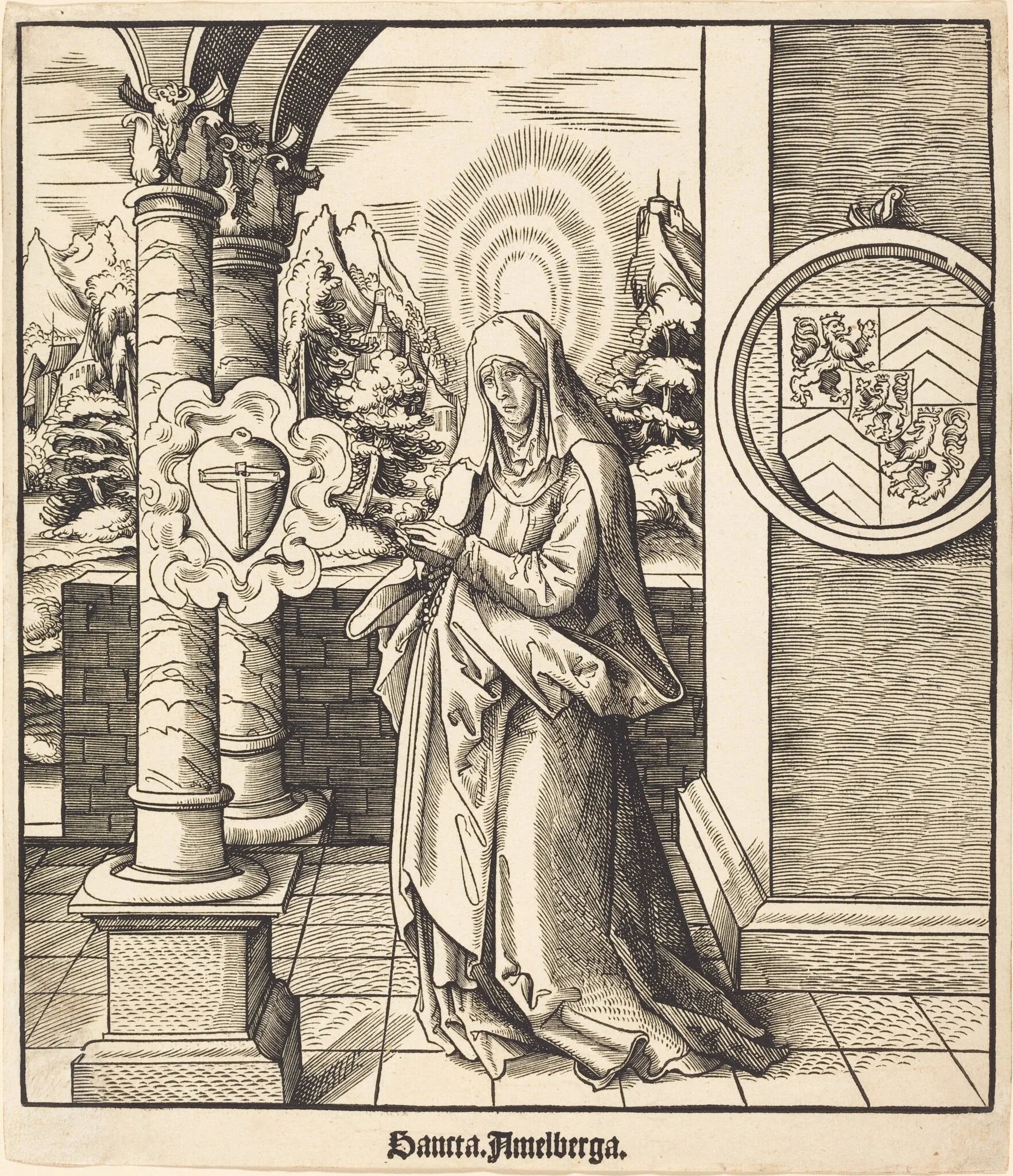 Saint Amelberga, detail