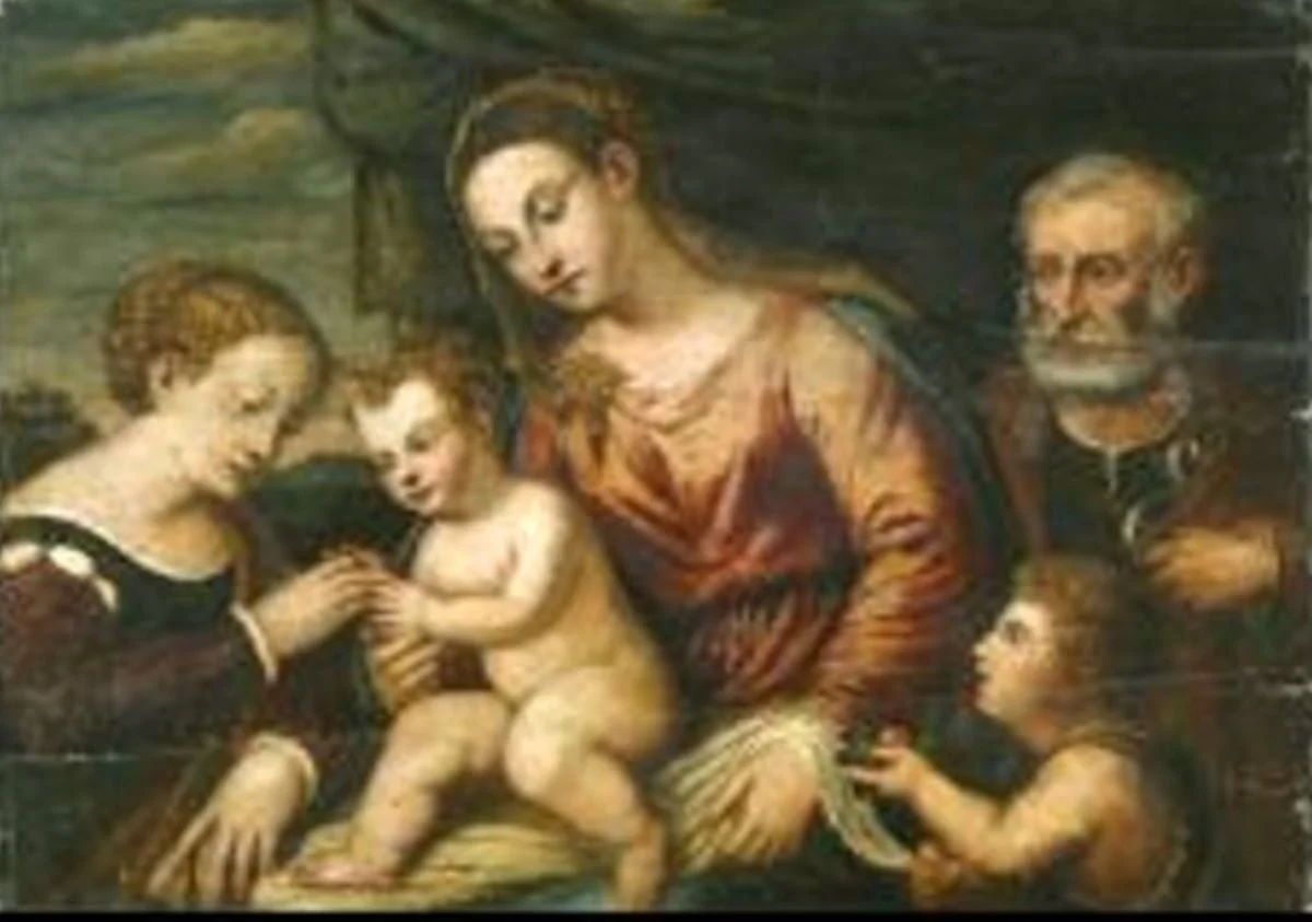 Logodna mistică a sfintei Ecaterina de Alexandria, detail