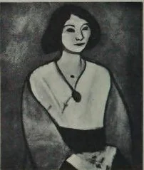 Woman in Green, detail