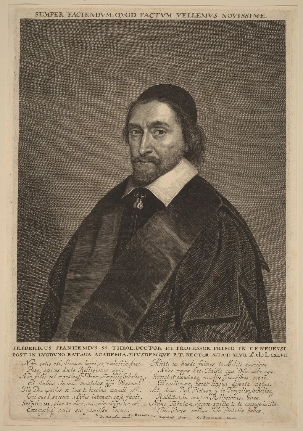 Frederick Spanheim, by Jonas Suyderhoff, ink, 1647