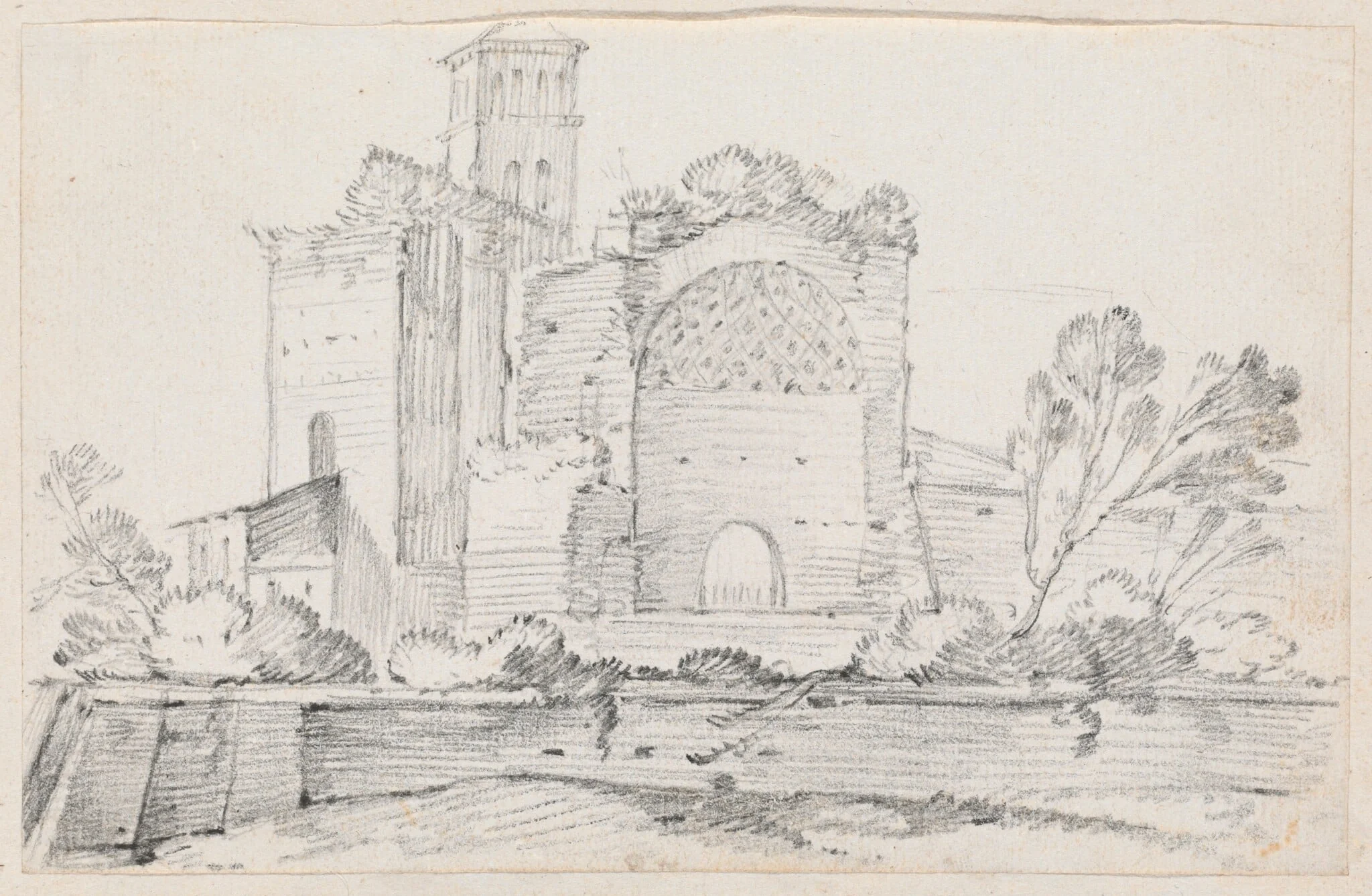 Ruins of the Temple of Venus and Rome in the Forum, detail
