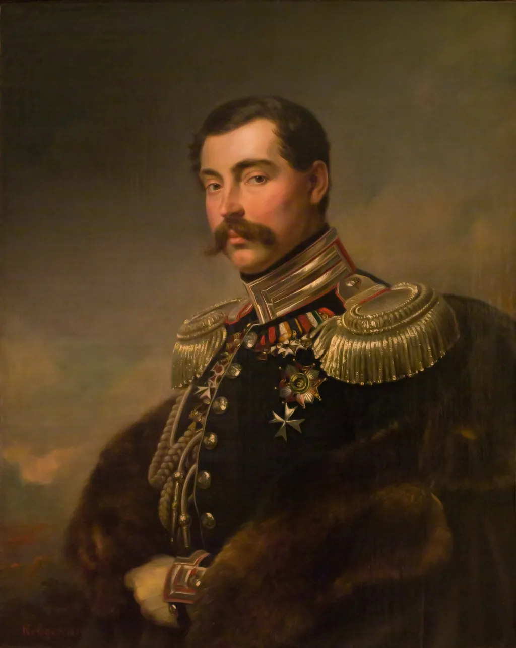 Portrait of Prince Andrei Obolensky, by Franz Krüger, oil, 1850
