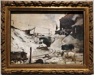 Coalmine under the snow, by Constantin Meunier, oil, 1890