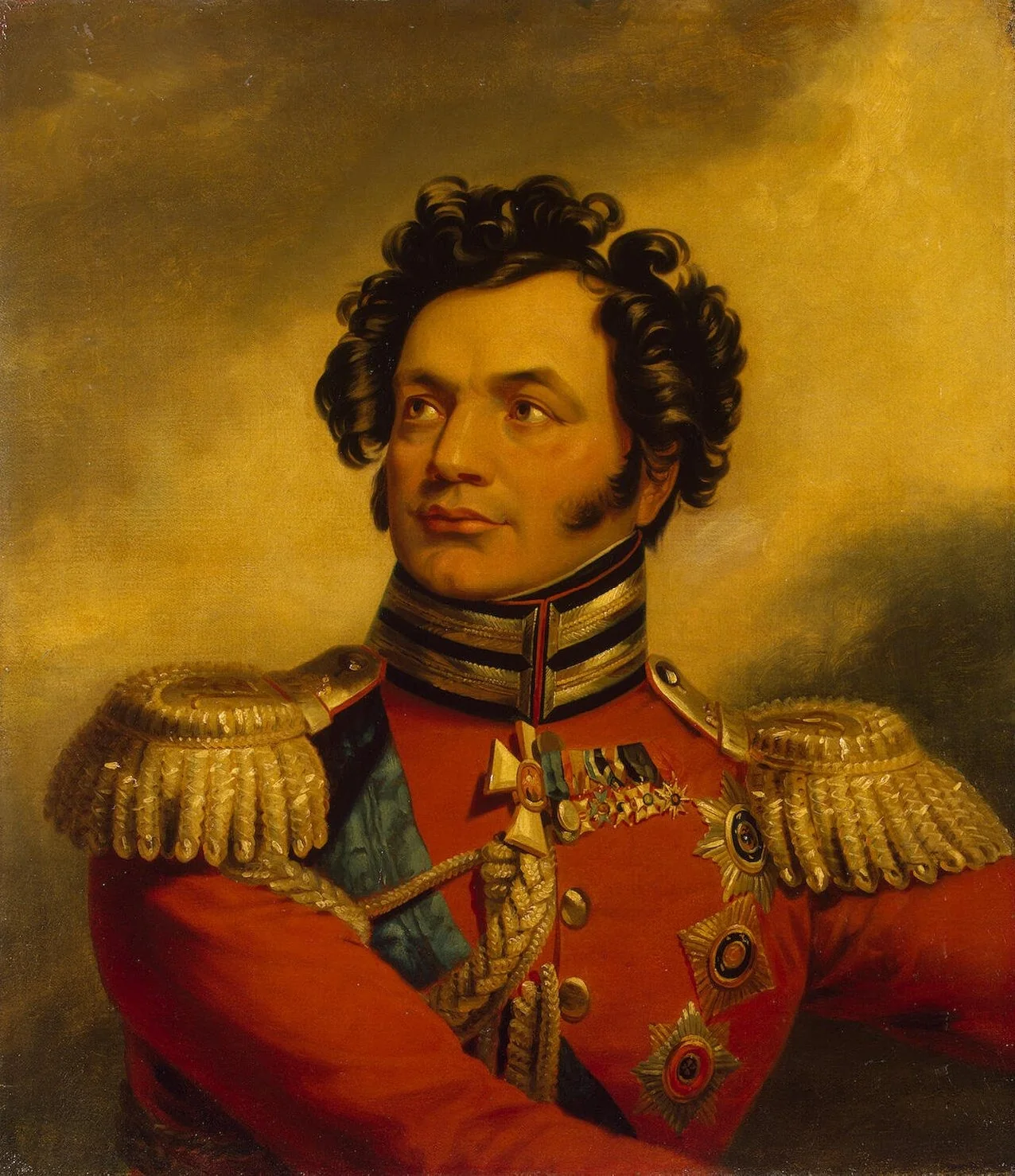 Portrait of Fyodor P. Uvarov (1769-1824) (the artist's replica ?), detail