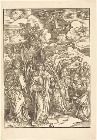 The Four Angels Holding the Winds, by Albrecht Dürer, ink, 1498