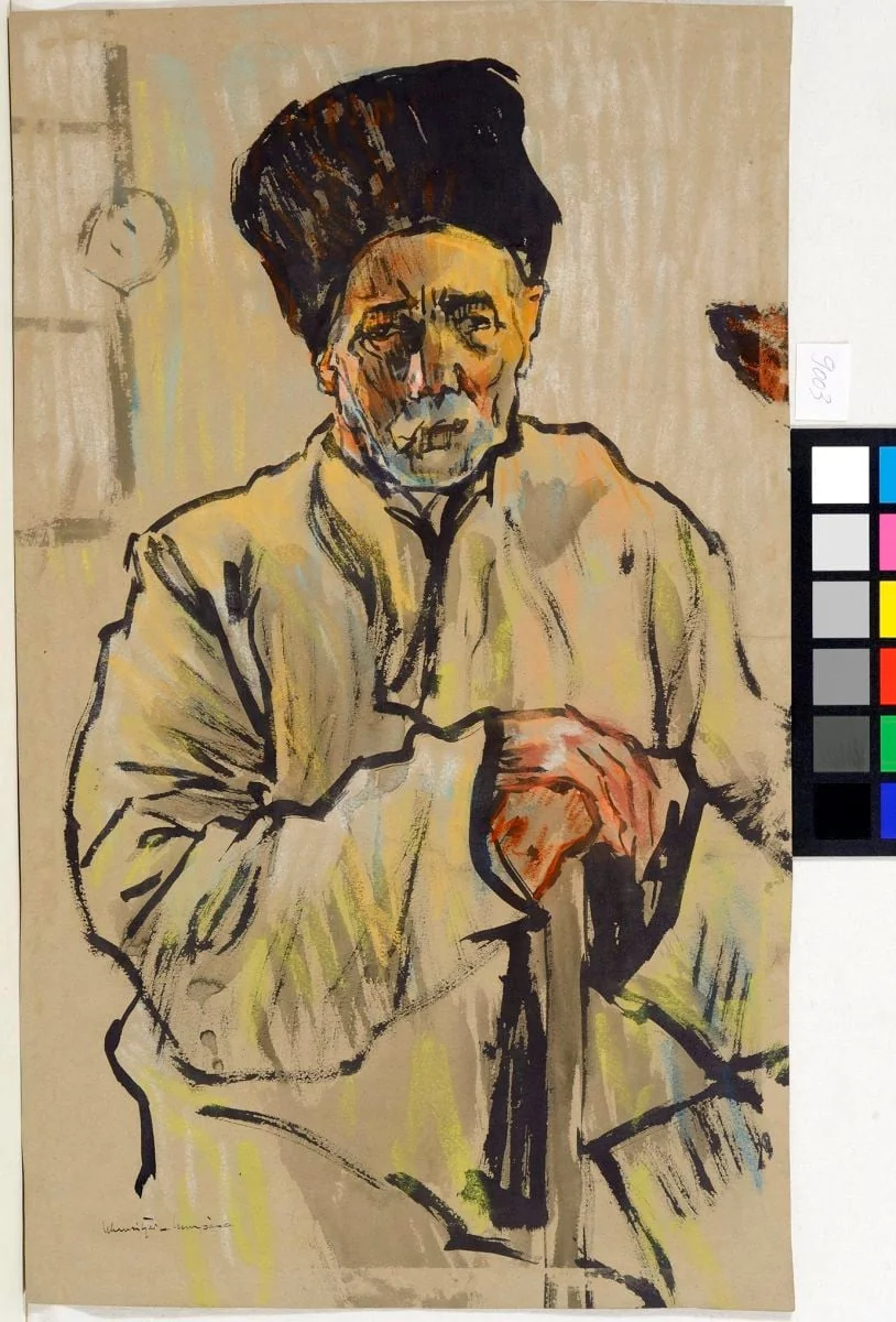 Țăran bătrân, detail