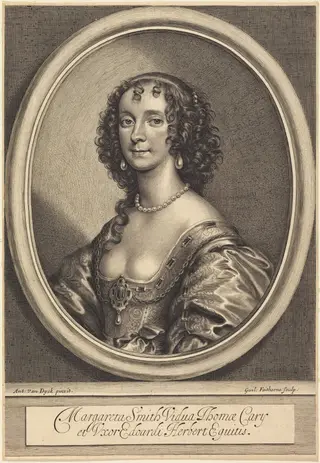Margaret Smith, by William Faithorne, ink, 1654