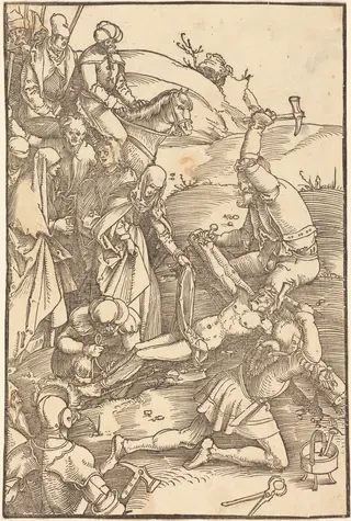 Christ Nailed to the Cross, by Hans Baldung Grien, ink, 1507