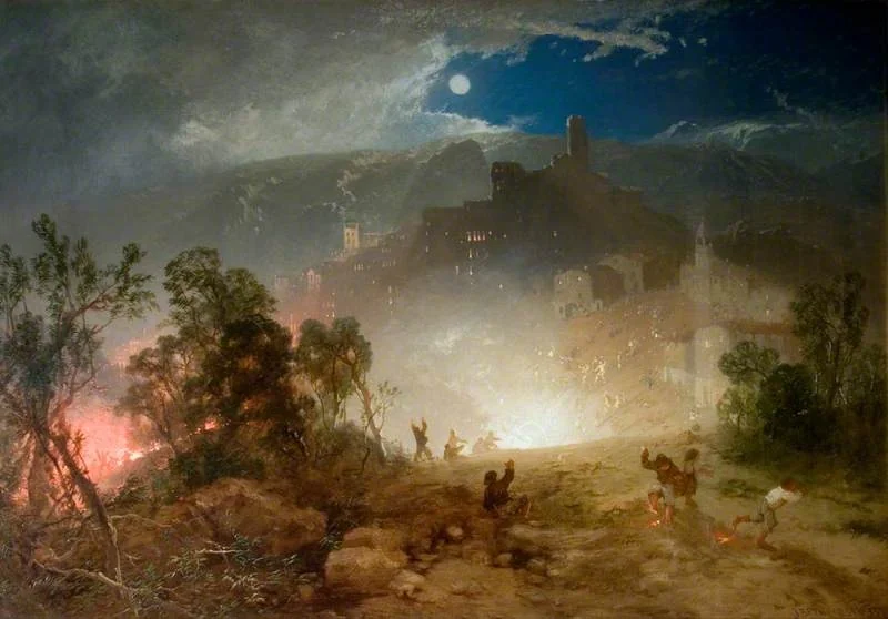 Night Fête at Olevano, detail