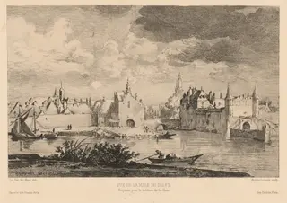 Vue de la Ville de Delft, by Maxime Lalanne, ink, 1866