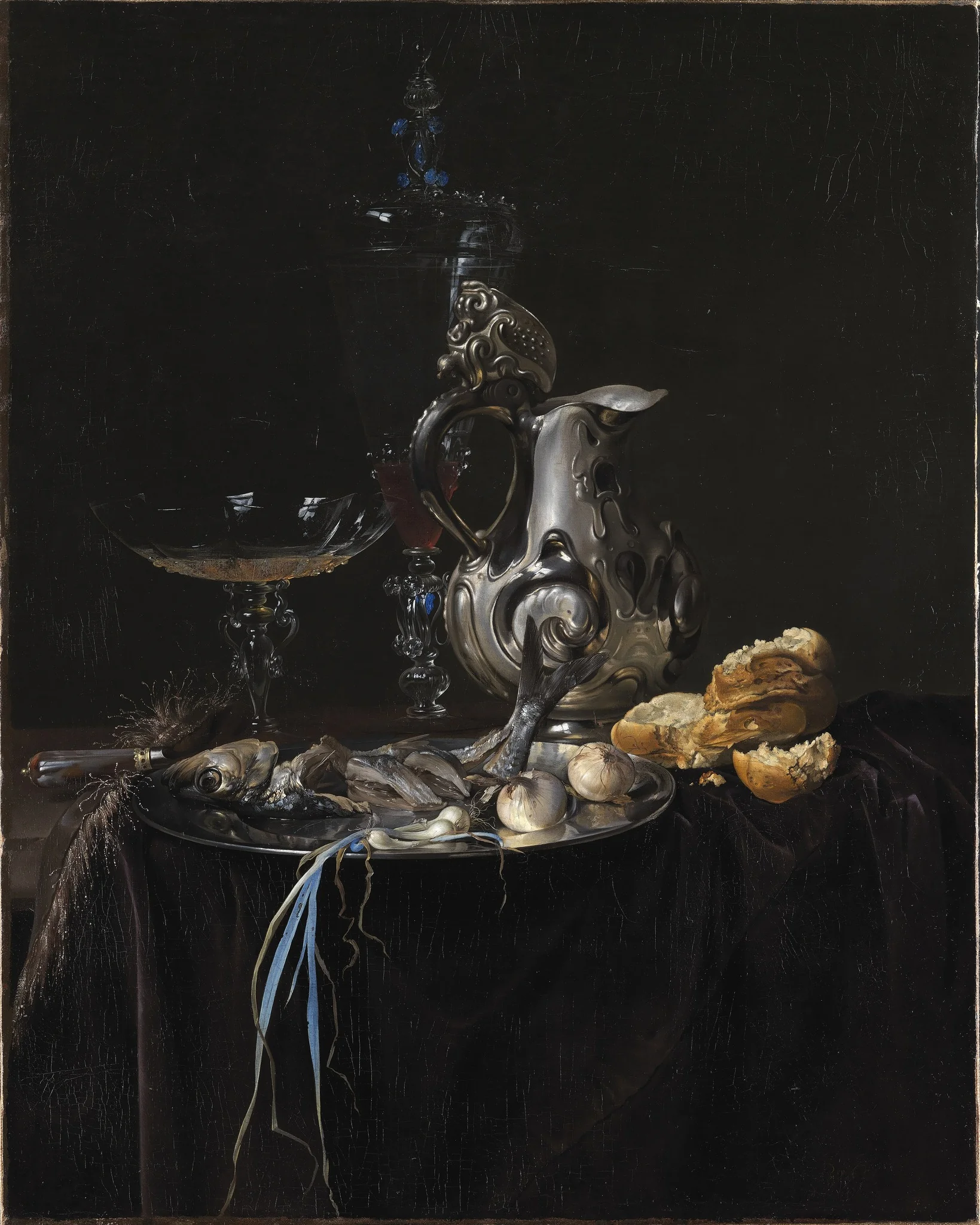 Still Life. Breakfast Piece with a Silver Jug, detail
