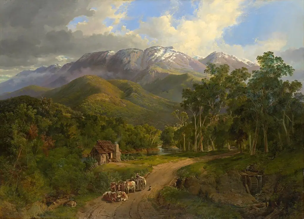 The Buffalo Ranges, by Nicholas Chevalier, oil, 1864