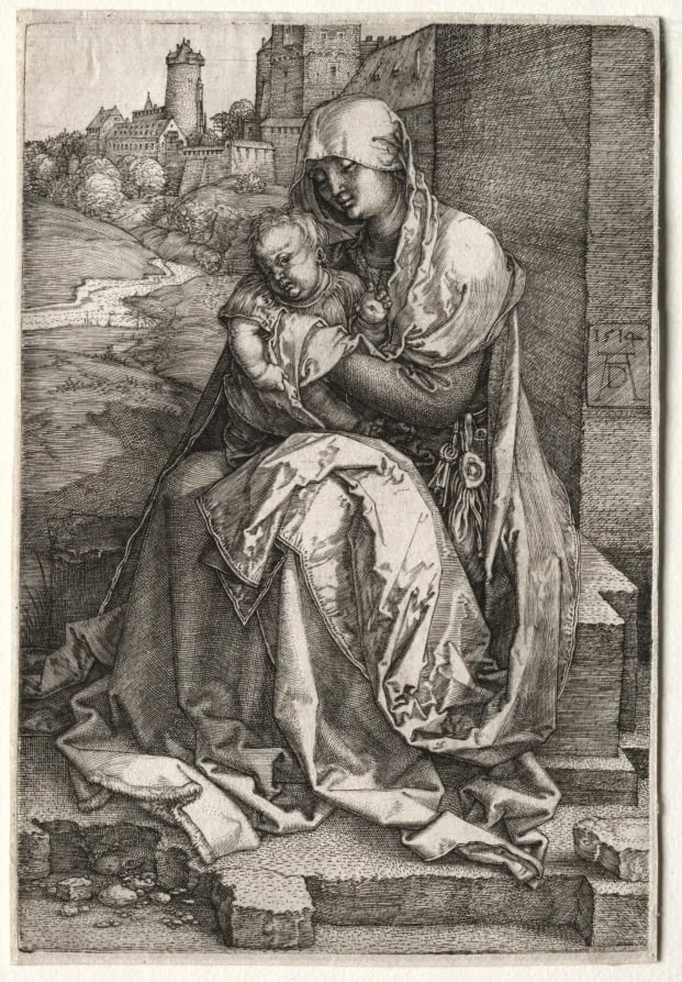 The Virgin and Child Seated by the Wall, detail
