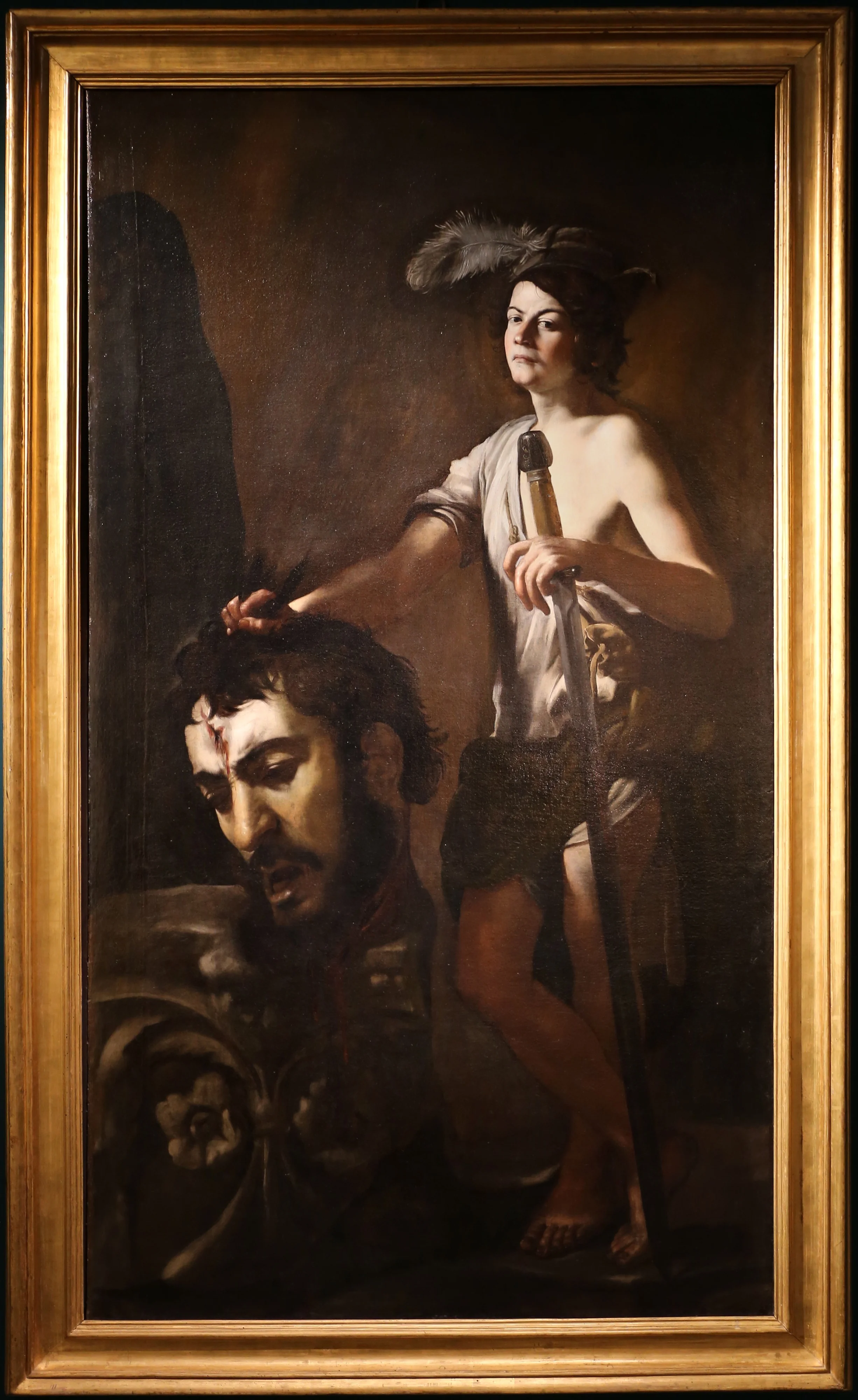 David with Goliath's head, detail