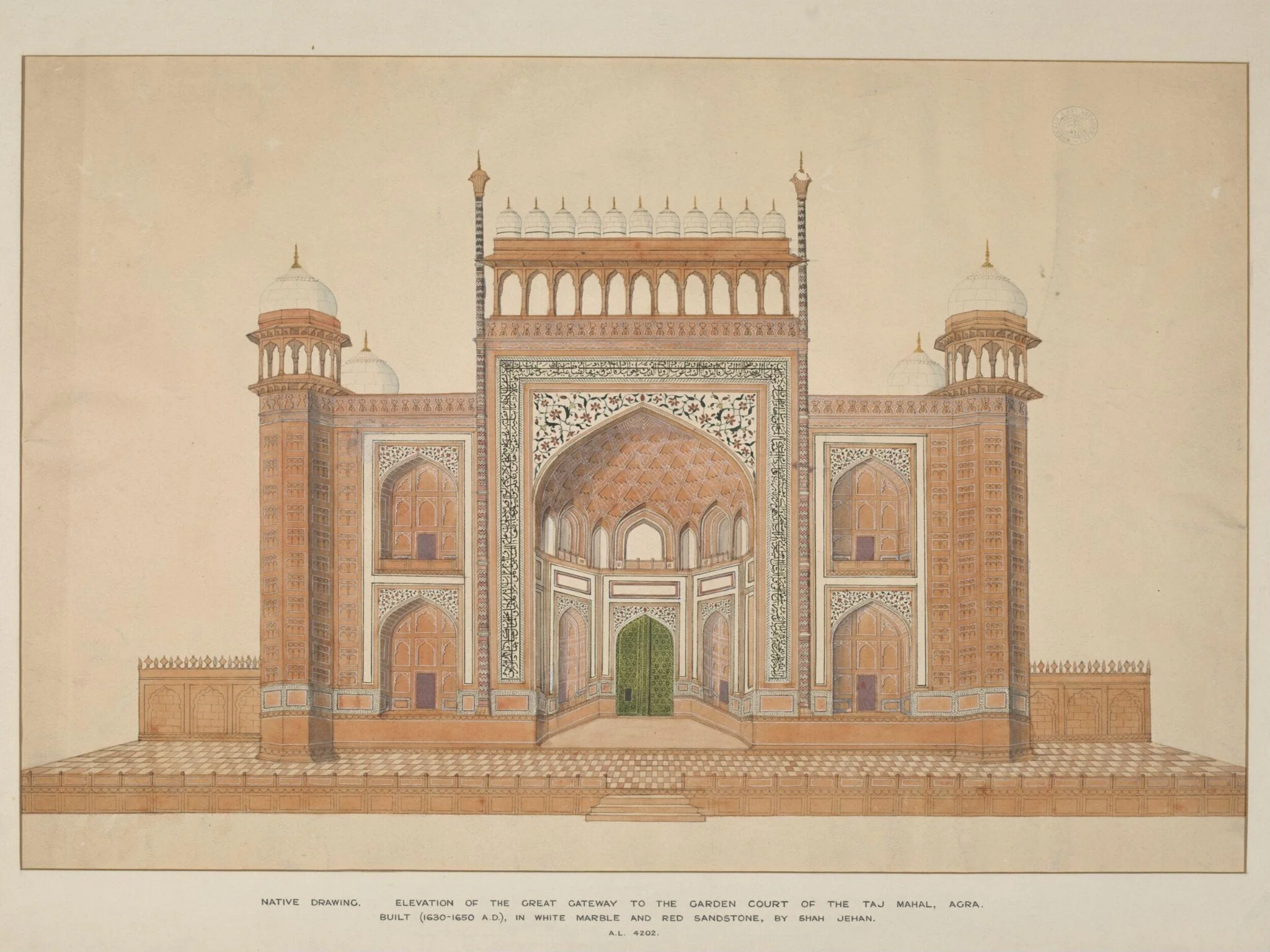Gateway to the Taj Mahal, detail