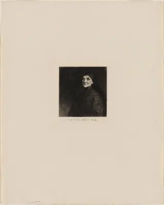 Meine Mutter (My Mother), by Franz von Stuck, ink, 1890