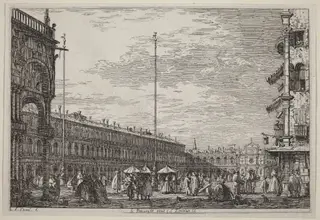 Le Procuratie niove e S. Ziminian V., by Canaletto, ink, 1740