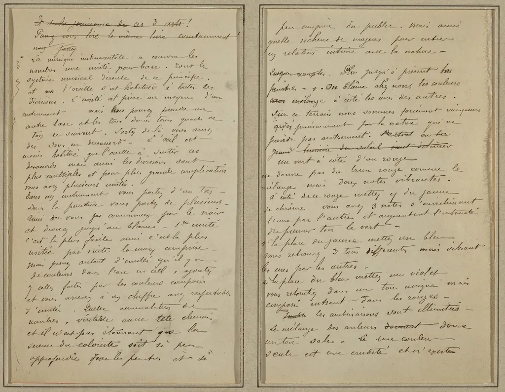 Manuscript Pages [recto], by Paul Gauguin, ink, 1886
