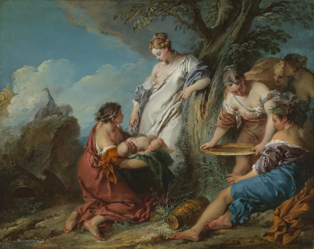 La naissance d'Adonis, by François Boucher, oil, 1724