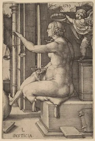 Justicia (Justice), by Lucas van Leyden, ink, 1530