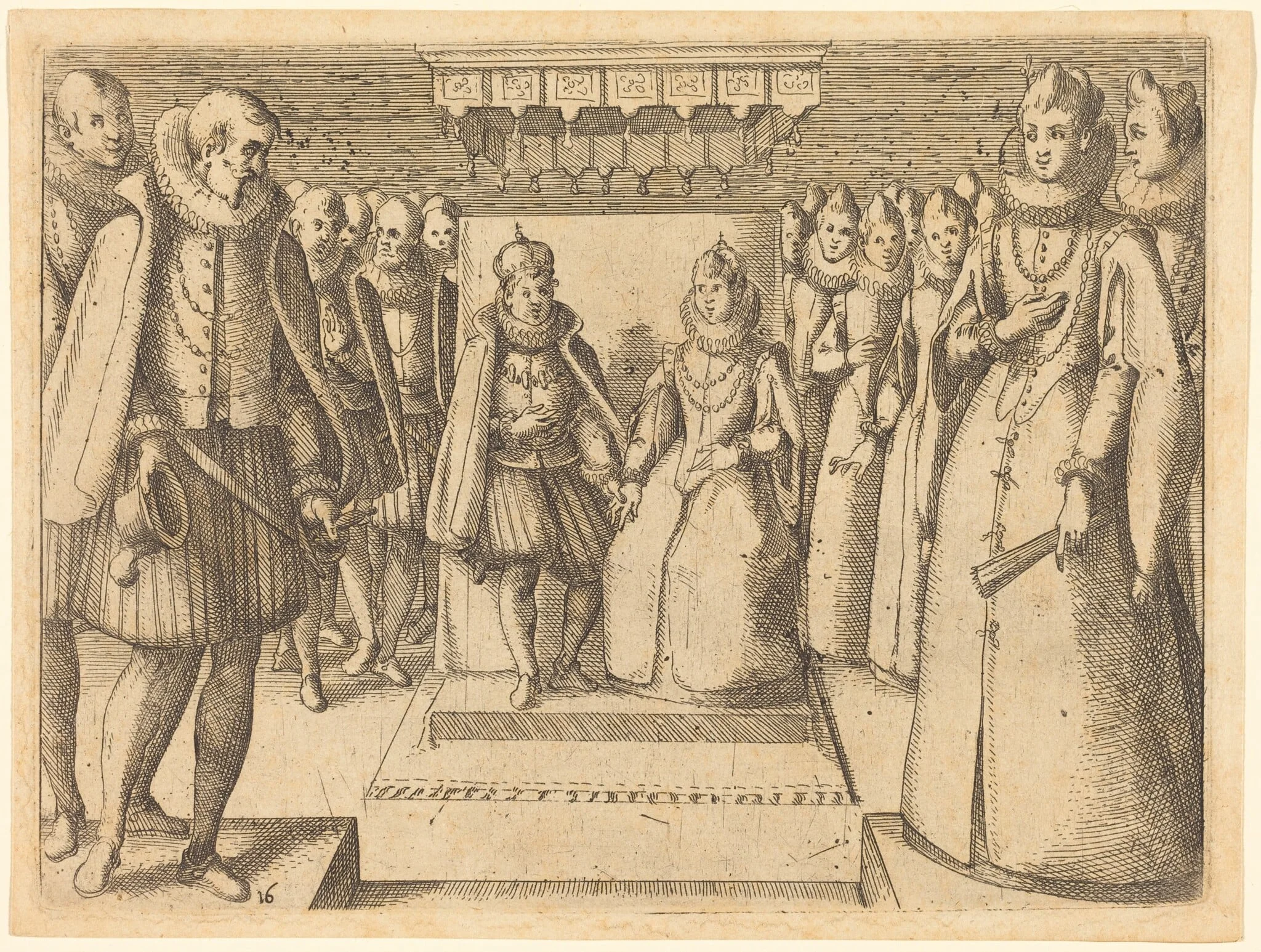 Meeting of Margaret of Austria and Philip III, detail