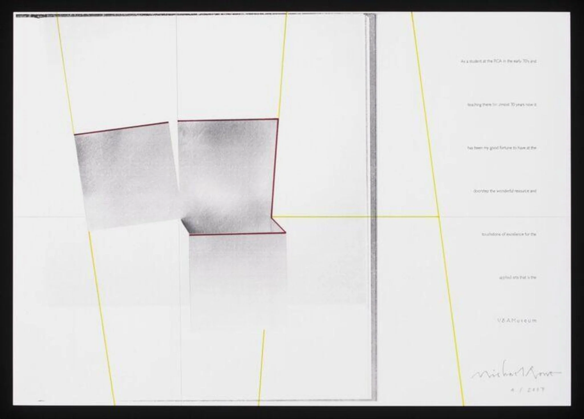 Contribution to V&A's 150th anniversary album, detail
