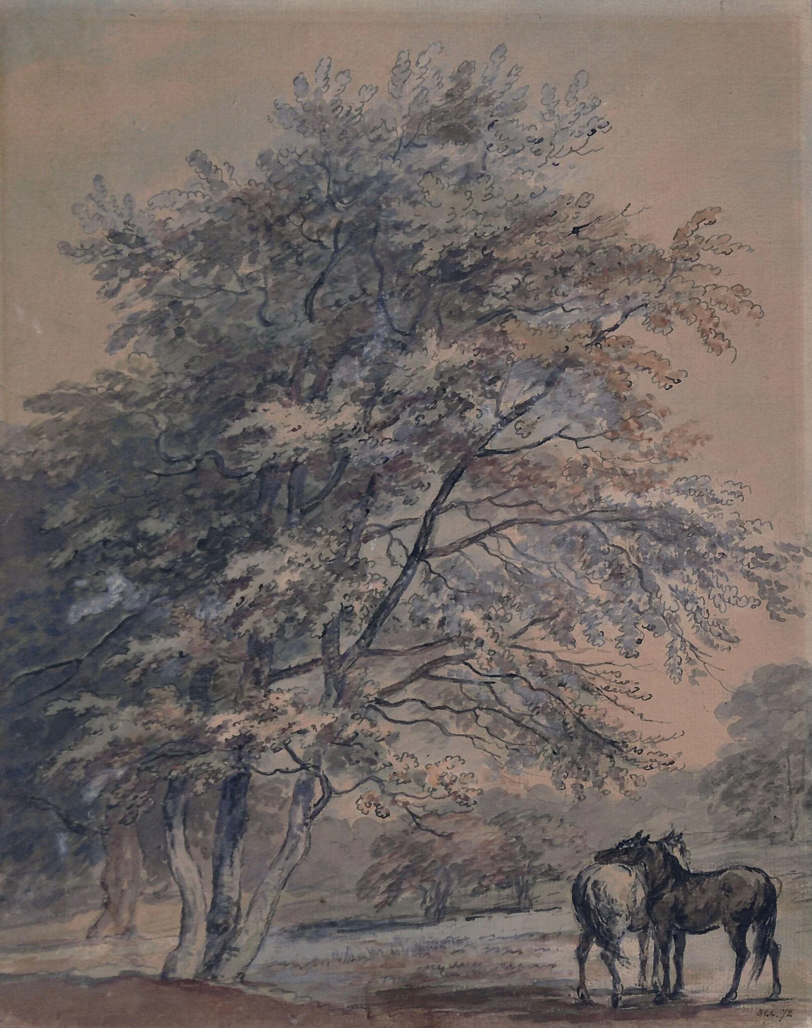 Trees and Horses, detail