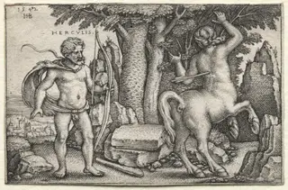 The Labors of Hercules: Hercules and Nessus, by Sebald Beham, 1542