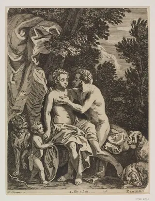 Venus and Adonis, by Théodorus van Kessel, 1650