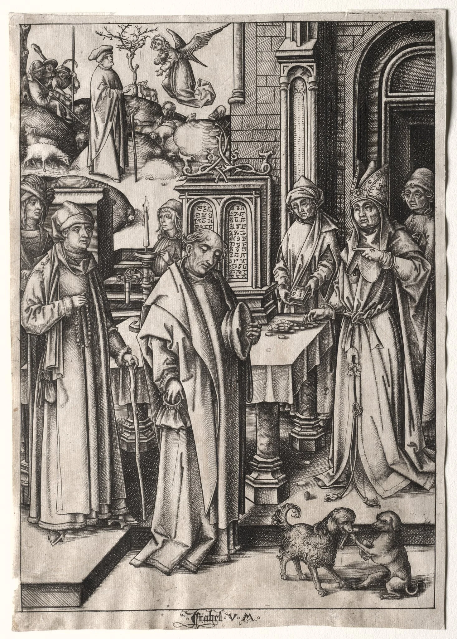 Life of the Virgin: High Priest Rejecting the Offering of Joachim, detail